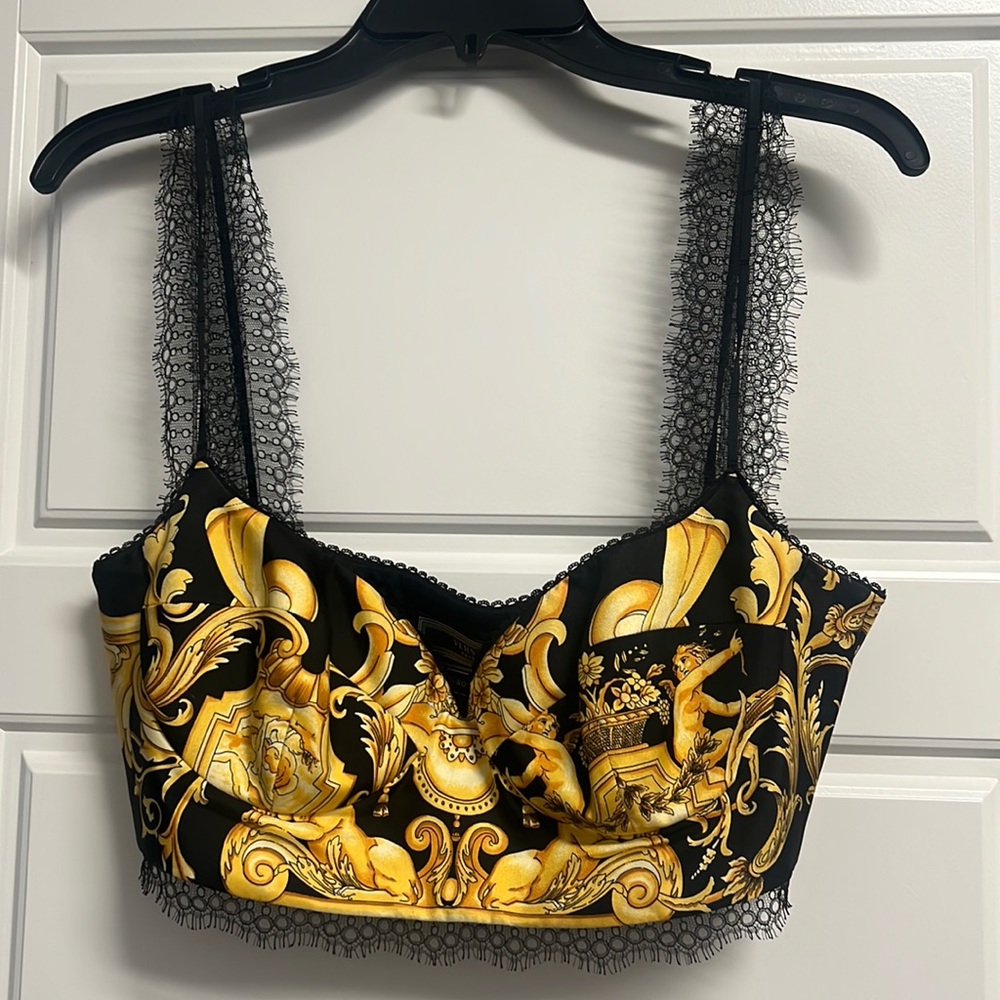 Versace Tribute Collection. Barocco Bralette (Size 46)